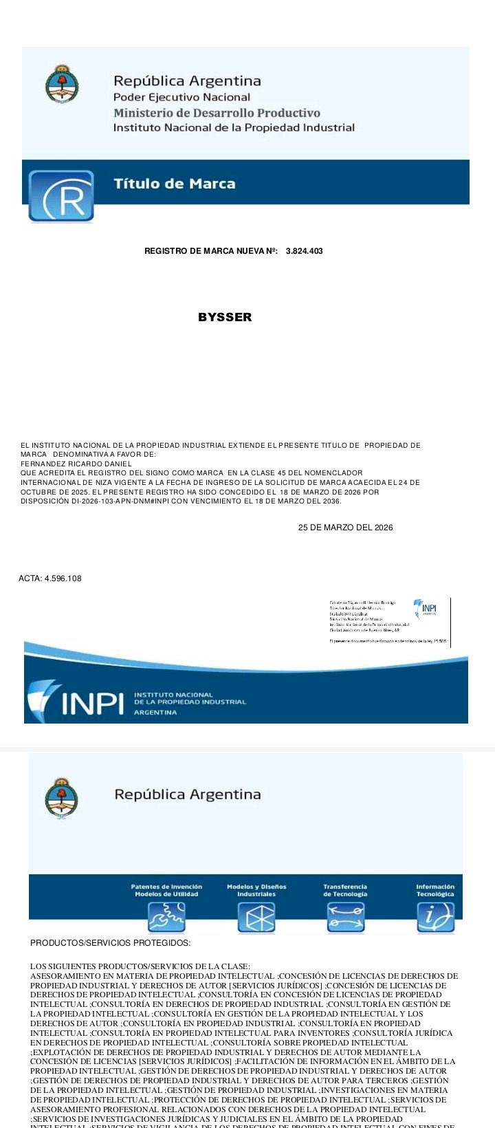 MARCA REGISTRADAS - CONSTITUCIÓN DE SOCIEDADES